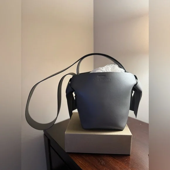 Acne Studios Musubi Mini Bag Shoulder Bag Grey - Picture 5 of 13